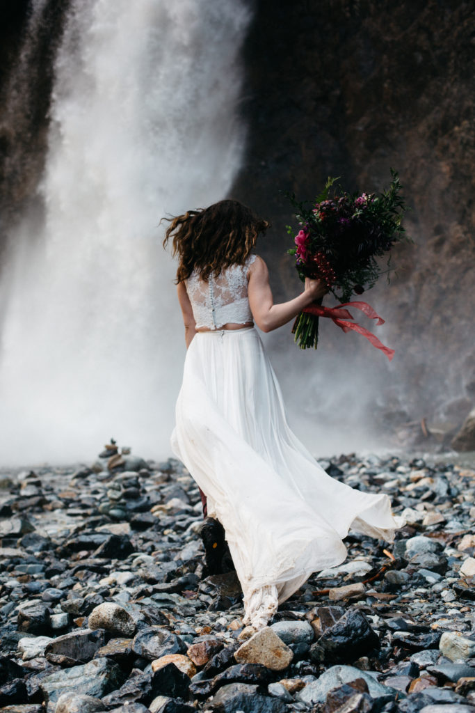 washington waterfall elopement
