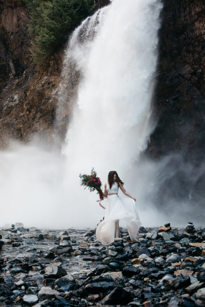 washington waterfall elopement