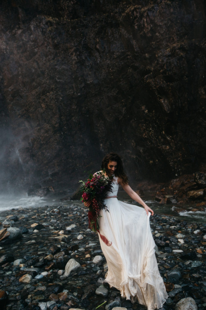 california waterfall elopement